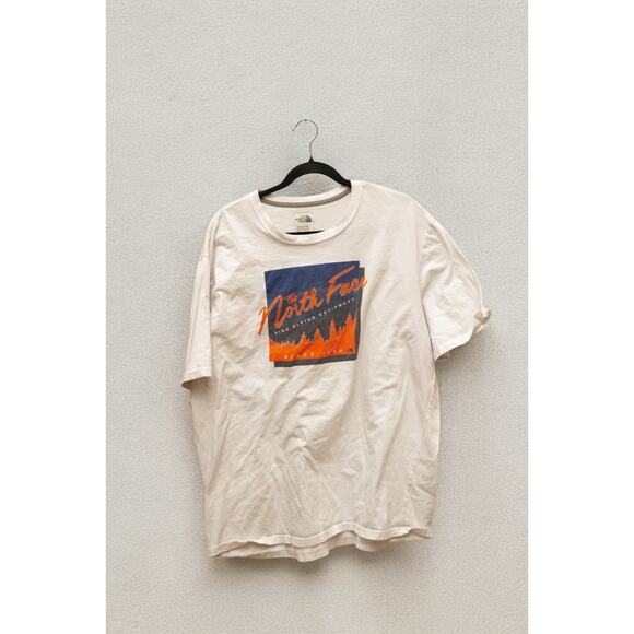 The North Face Fine Alpine Equipment Graphic Tee XXL – Retro Orange & Navy Print - Picture 1 of 3